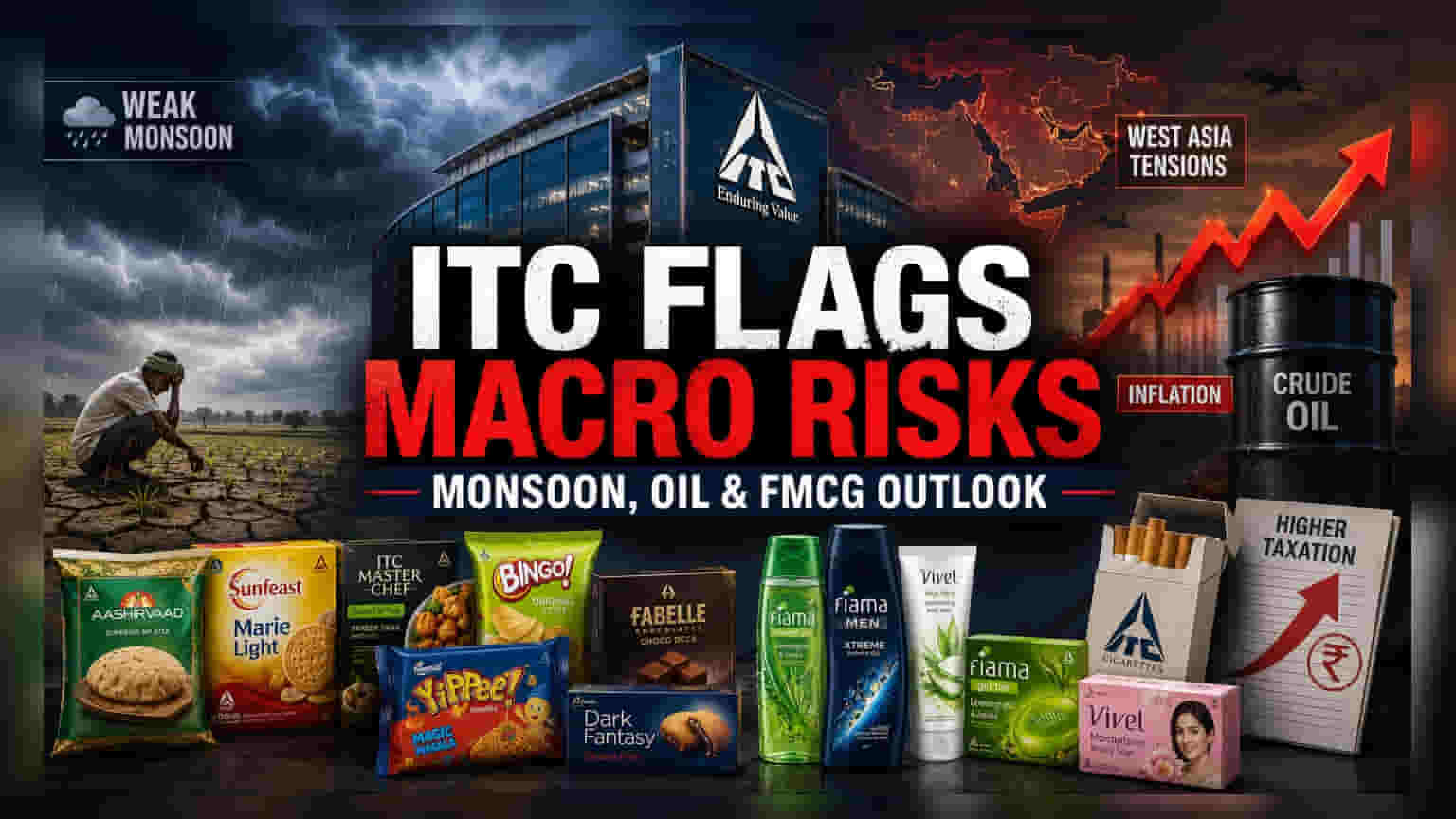 ITC Flags Monsoon, Geopolitical Risks; FMCG Spend Hits ₹37,000 Crore