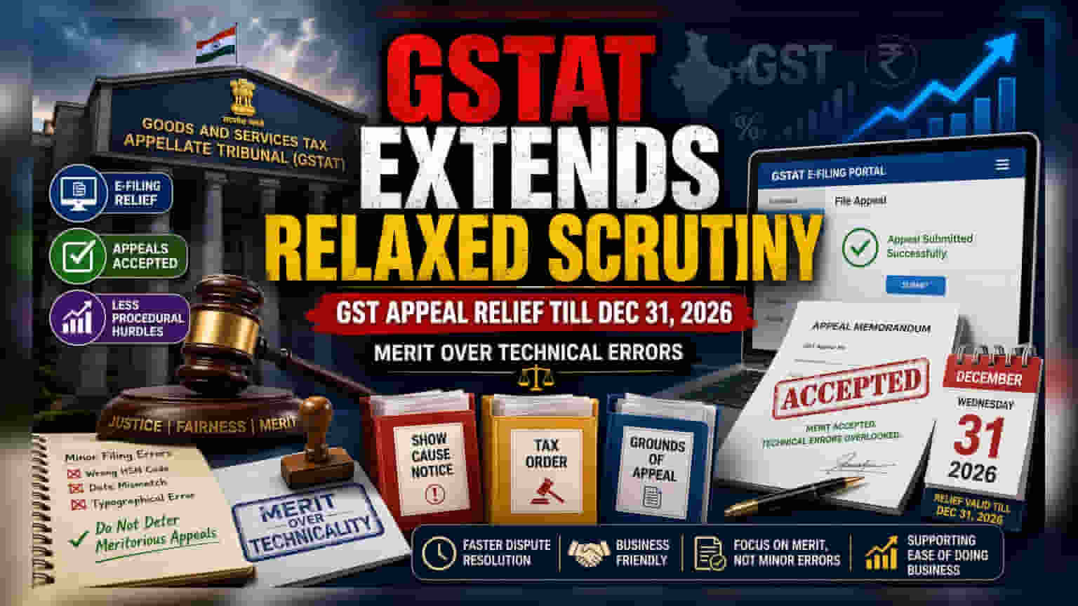 GSTAT का बड़ा फैसला: टैक्स अपील के नियम 2026 तक हुए आसान, जानिए क्या है खास