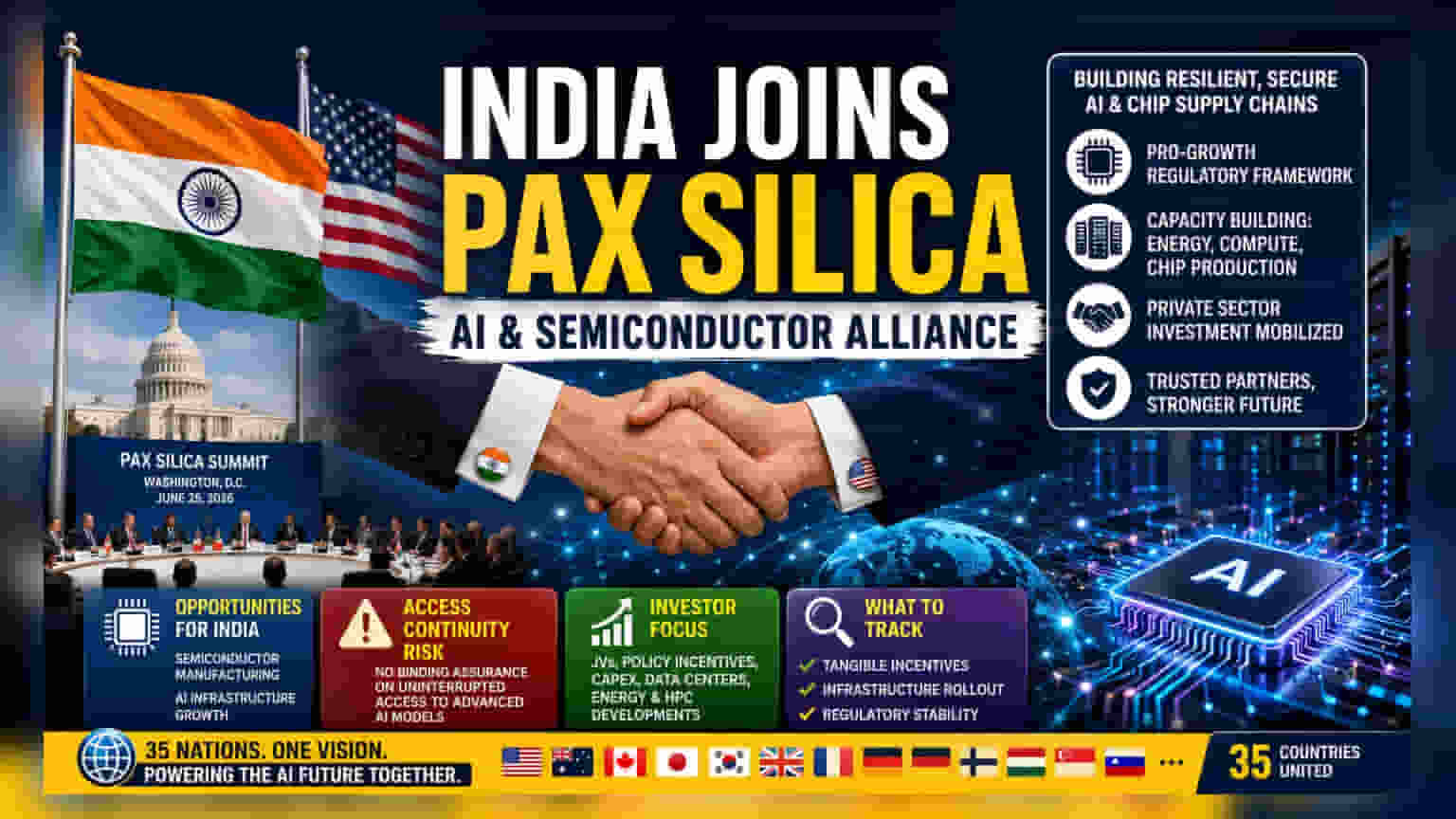 India Backs US-Led 'Pax Silica' AI Pact to Boost Chip Supply Chain