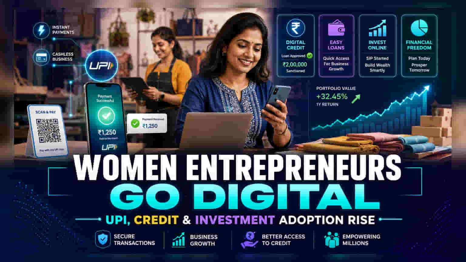 DBS வங்கி ஆய்வு: இந்தியாவில் 84% பெண் தொழில்முனைவோர் டிஜிட்டல் பேமெண்ட் முறைகளைப் பயன்படுத்துகிறார்கள்!