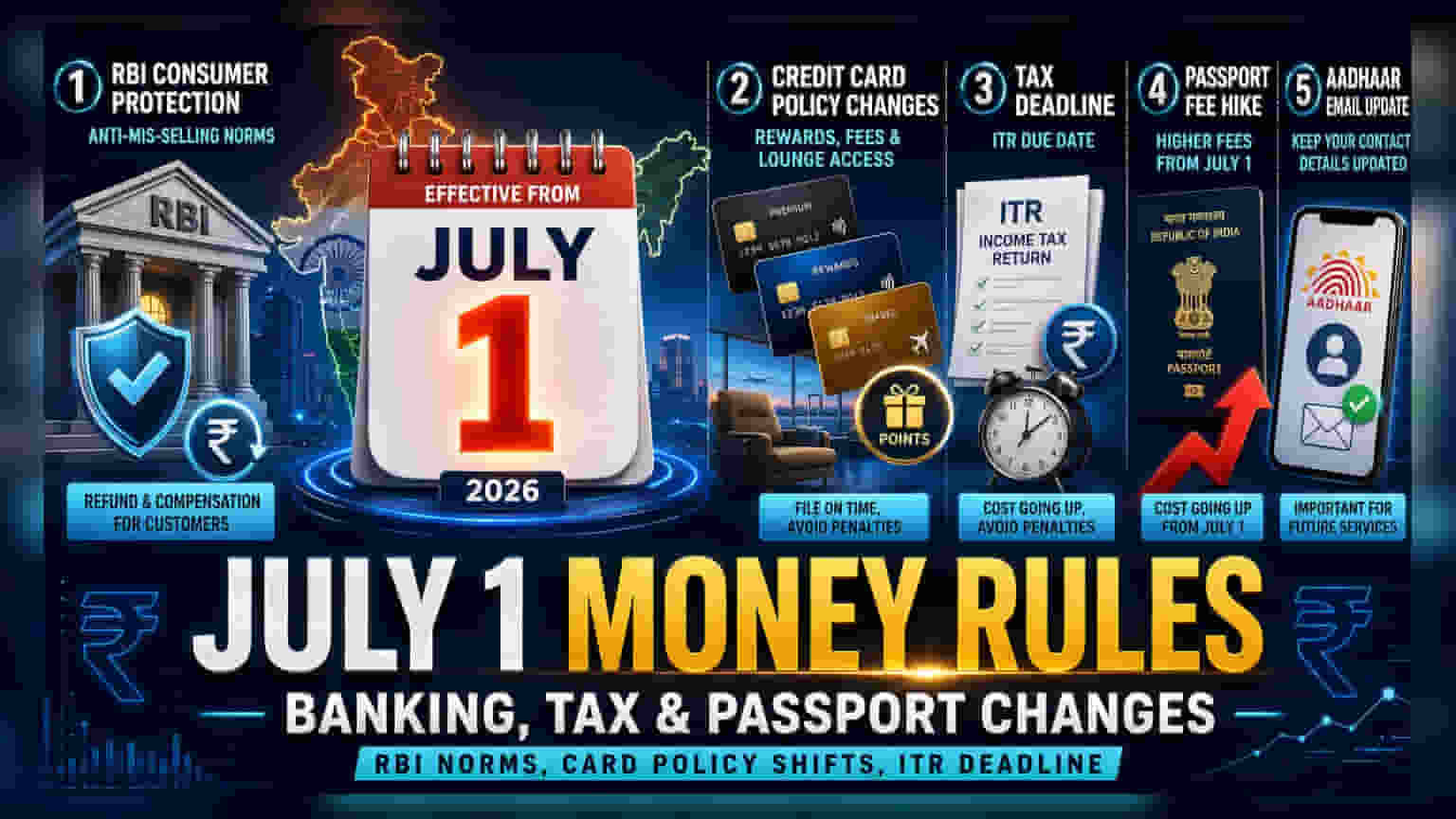 SBI Card, HDFC Bank, And RBI July 1 Rules: Key Updates For Investors