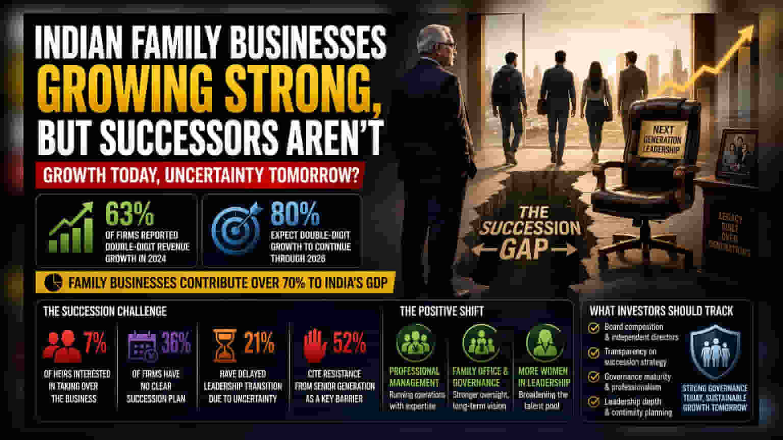 Indian Family Businesses Face Succession Risk Despite High Growth