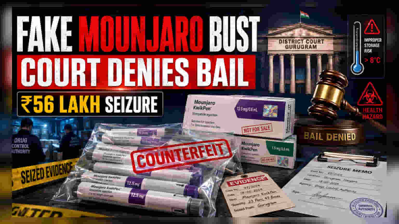 Gurugram Court Denies Bail in Counterfeit Mounjaro Drug Case