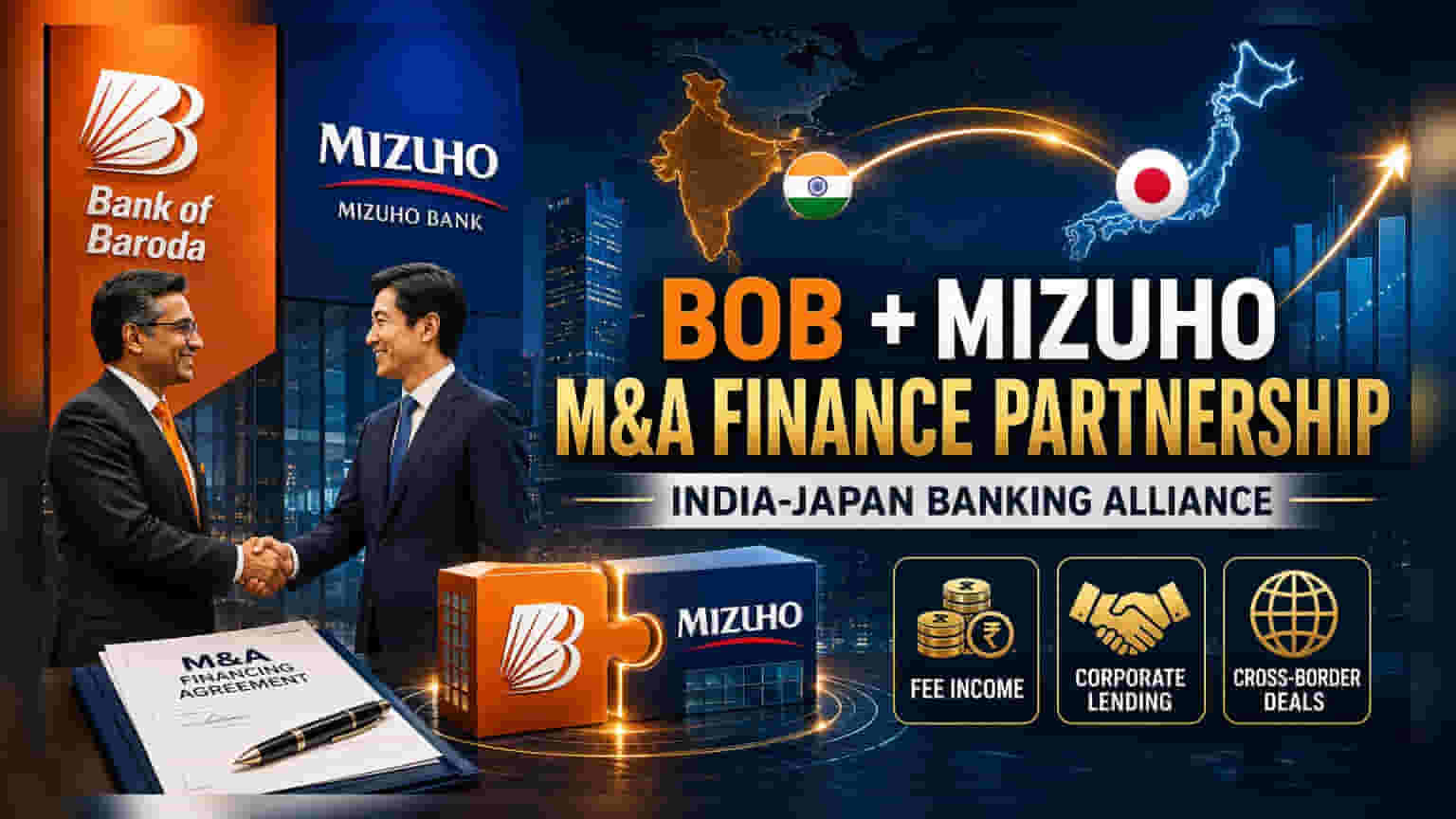 Bank of Baroda અને Mizuho Bank વચ્ચે મોટી ભાગીદારી: ભારતમાં M&A ફાઇનાન્સિંગ માટે હાથ મિલાવ્યા