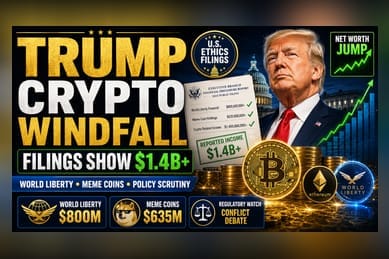 Trump Discloses $1.4 Billion Crypto Income in New Filings