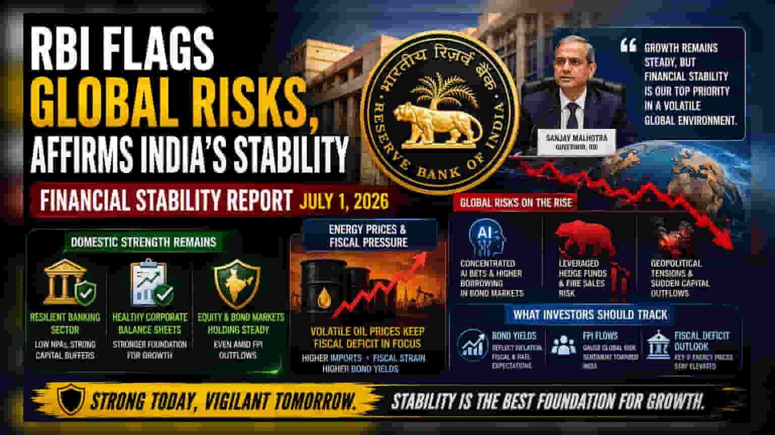 RBI की रिपोर्ट: ग्लोबल बॉन्ड और AI ट्रेड का जोखिम, लेकिन भारतीय इकोनॉमी मजबूत