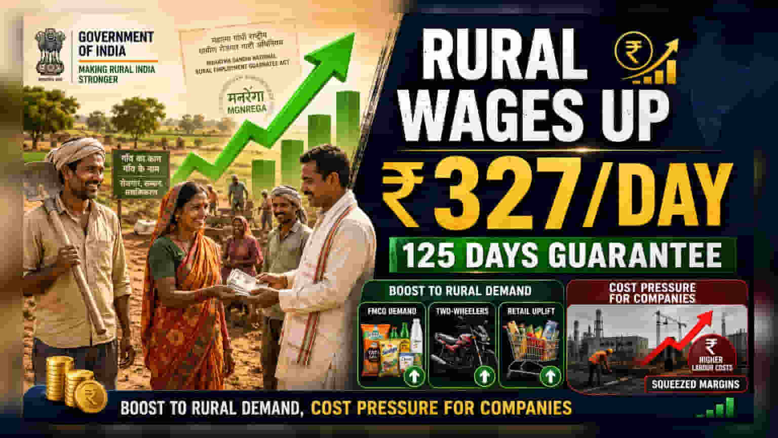 India Hikes Rural Wages to ₹327 Daily Effective July 1