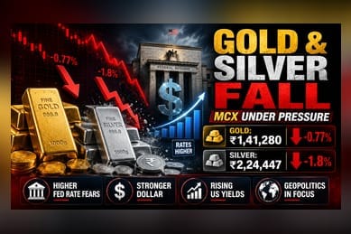Gold, Silver Prices Fall on MCX as Fed Rate Hike Fears Grow