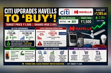 Citi Upgrades Havells to Buy; Stock Rises as Outlook Improves