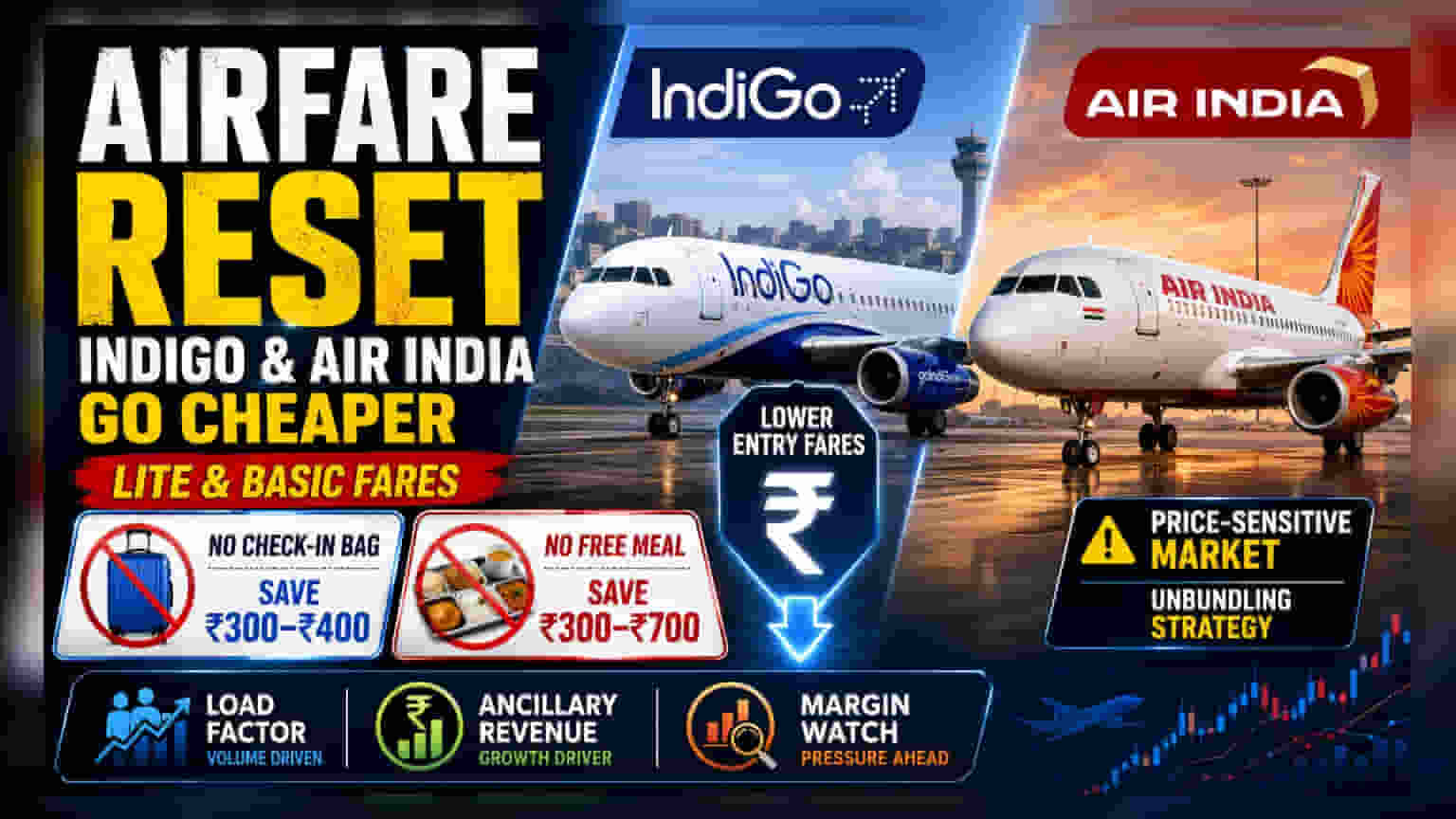 IndiGo, Air India Unbundle Fares to Win Price-Sensitive Travelers
