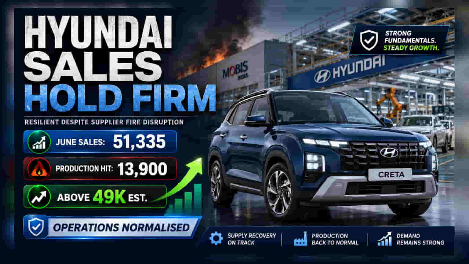 Hyundai India Sales Hit 51,335 Units Despite Supplier Fire