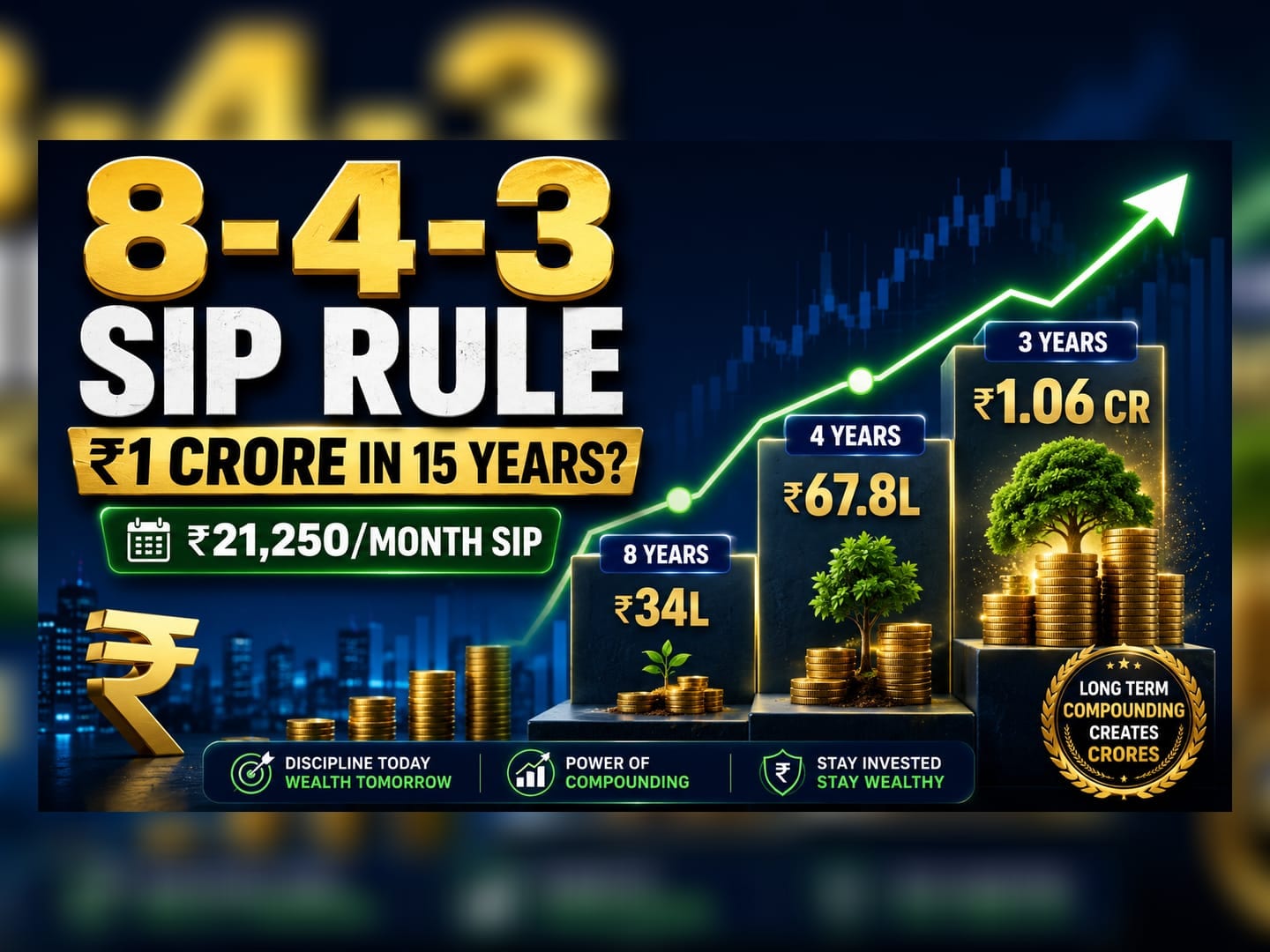 SIPs: How The 8-4-3 Rule Helps In Building A ₹1 Crore Corpus