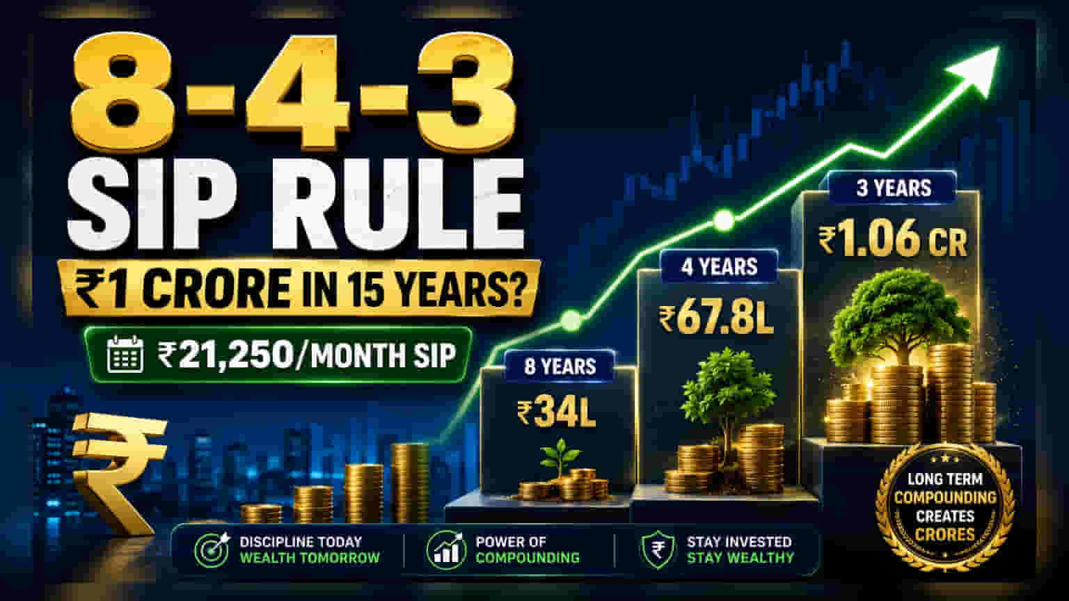 SIPs: How The 8-4-3 Rule Helps In Building A ₹1 Crore Corpus