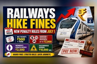 Indian Railways Hikes Fines Under New Act Starting July 1