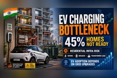 India’s EV Charging Push Faces 45% Household Grid Bottleneck