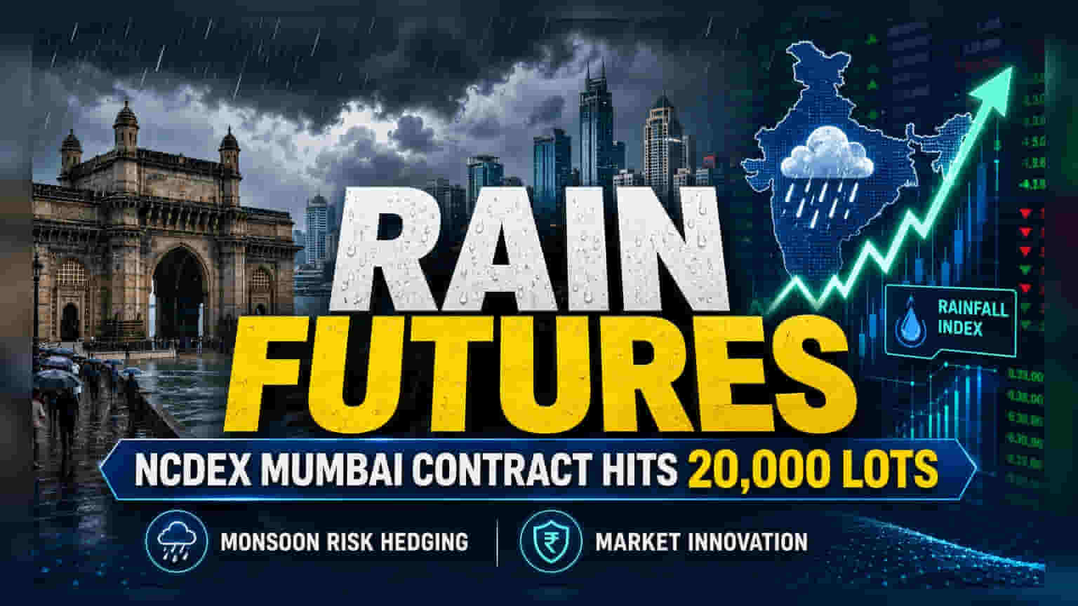 NCDEX Rainfall Futures: લોન્ચના પહેલા મહિનામાં જ **20,000** લોટનો વેપાર