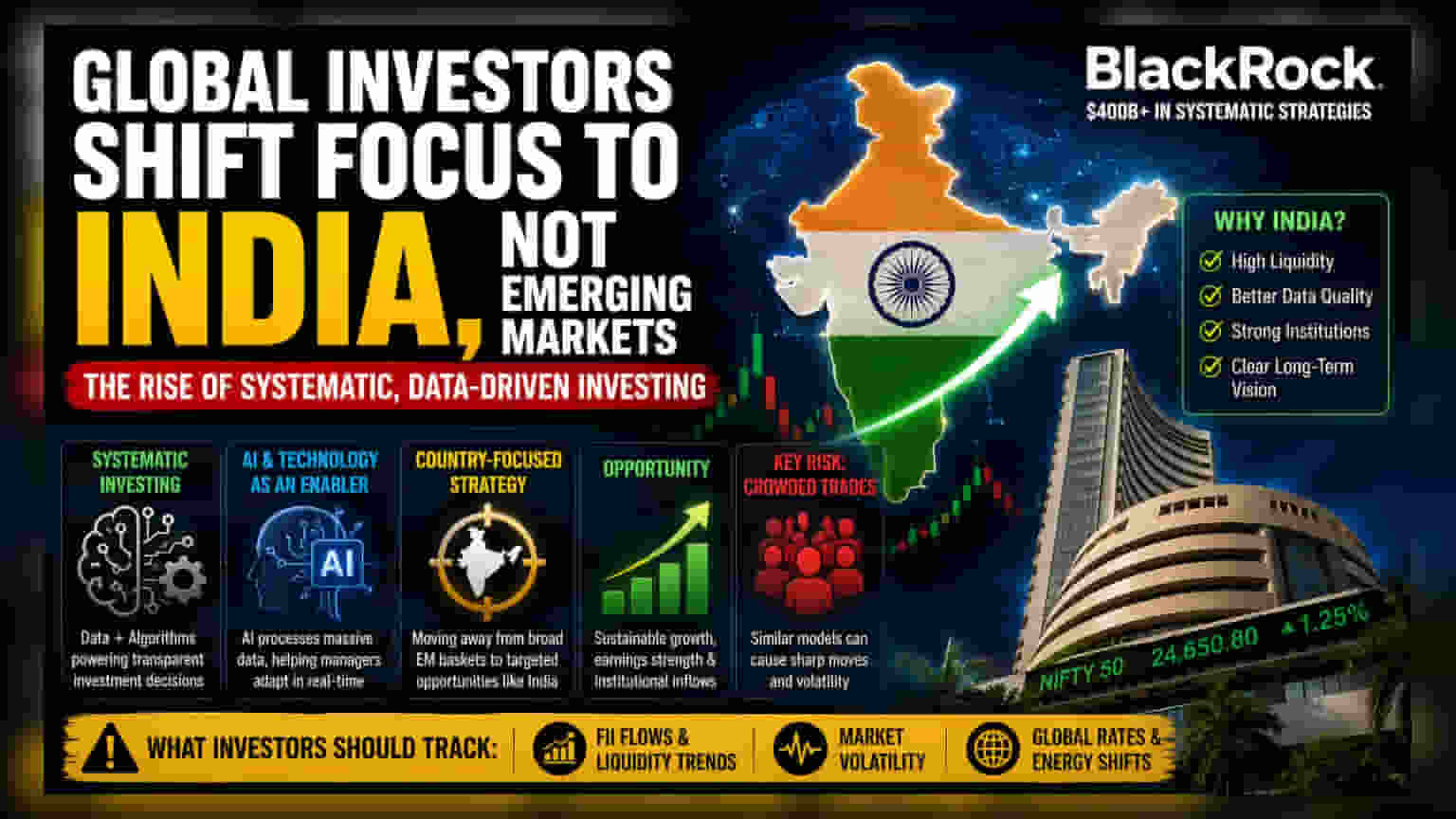 BlackRock Shifts Emerging Market Strategy, Picks India For Systematic Bets