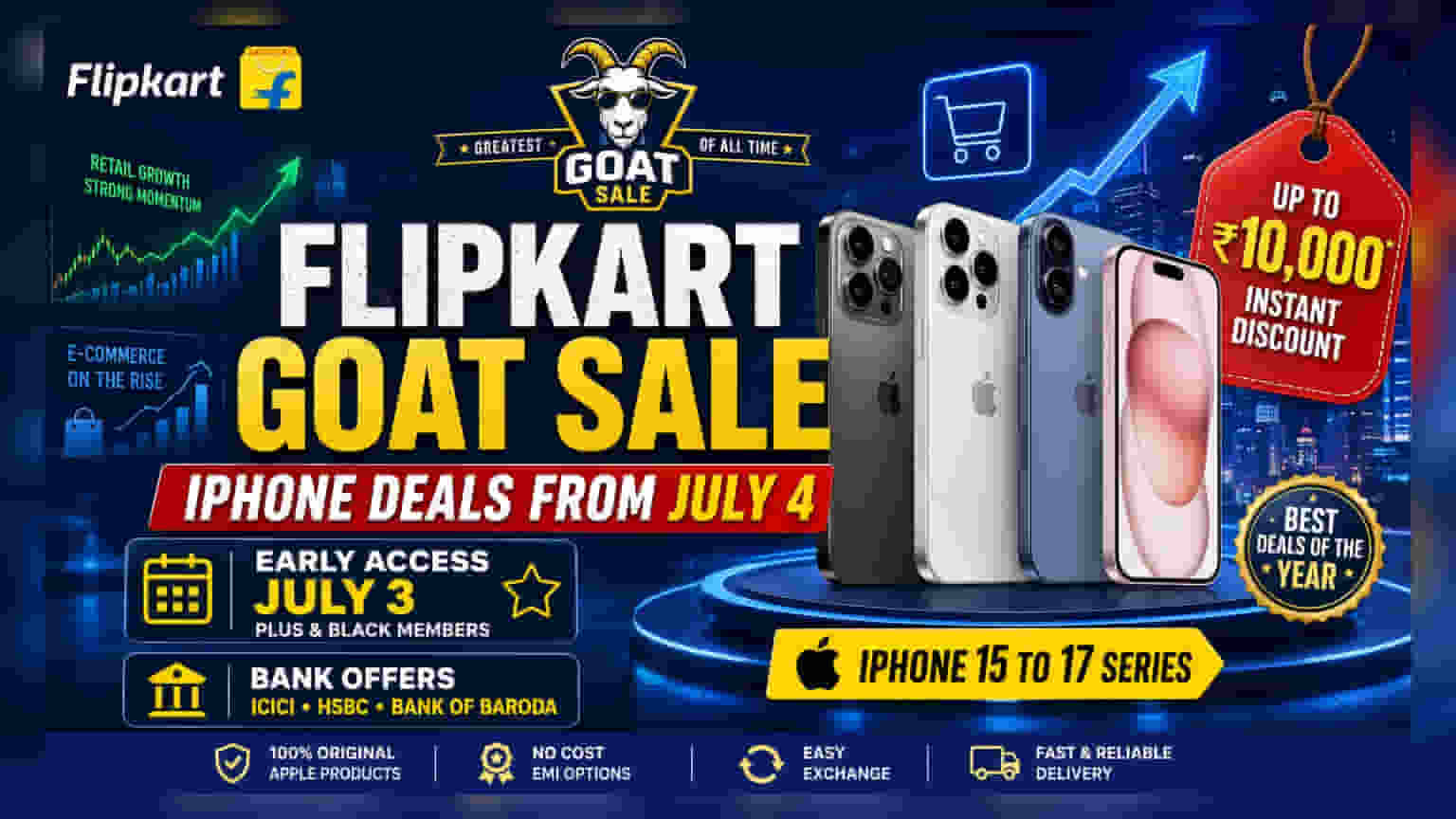 Flipkart Announces GOAT Sale Starting July 4 With iPhone Discounts
