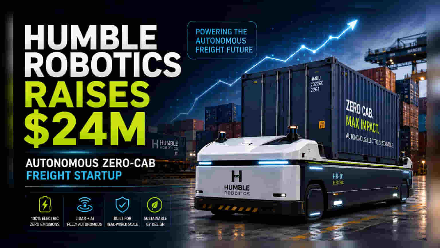 Humble Robotics Raises $24 Million For Cabless Electric Freight Trucks