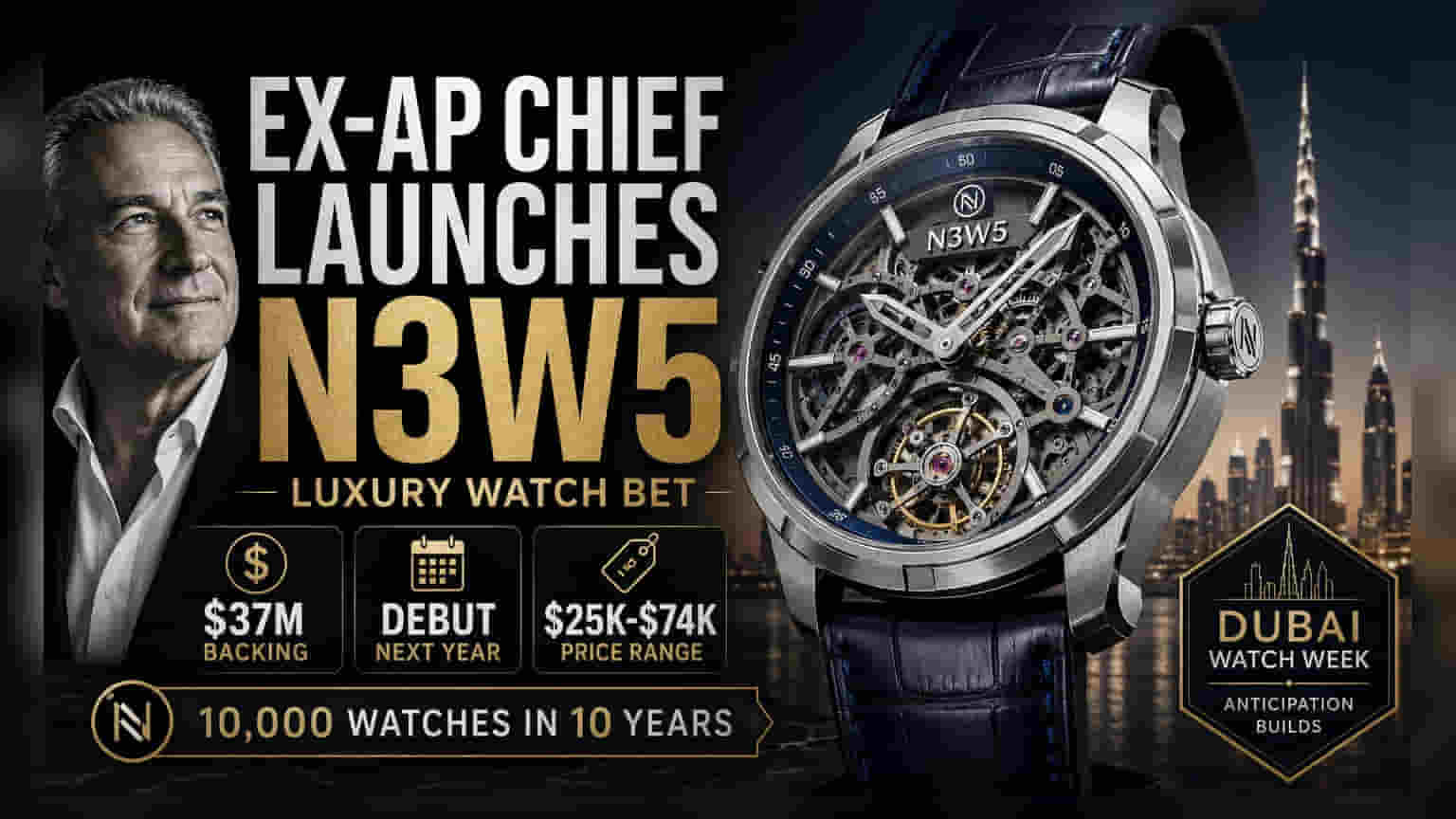 Audemars Piguet ના પૂર્વ CEO એ લોન્ચ કર્યું નવું લક્ઝરી વોચ બ્રાન્ડ N3W5