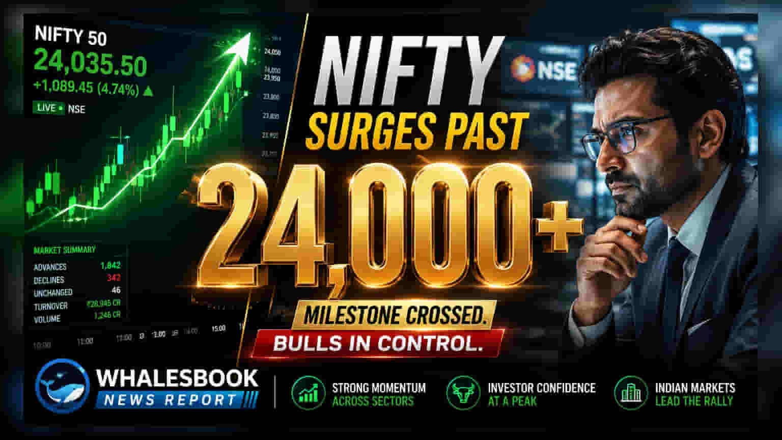 Nifty 50 దూకుడు: మళ్ళీ 24,000 మార్క్ దాటింది.. ఇన్వెస్టర్లకు కీలక అంశాలు!