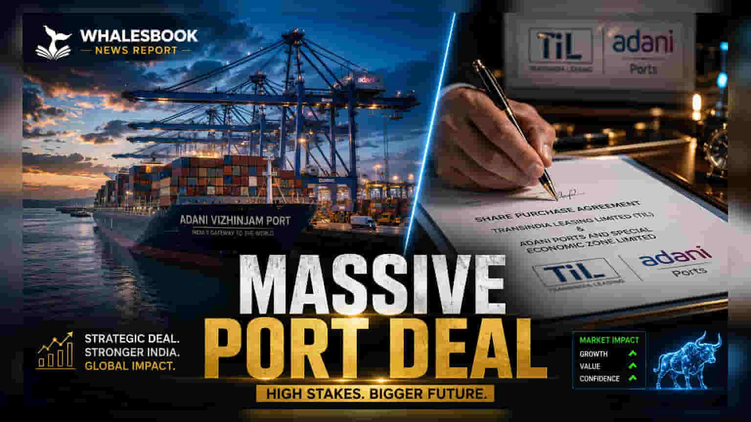 Adani Ports Deal: विझिंजम पोर्ट में 49% हिस्सेदारी बेची, ₹1.4 बिलियन का बड़ा सौदा!