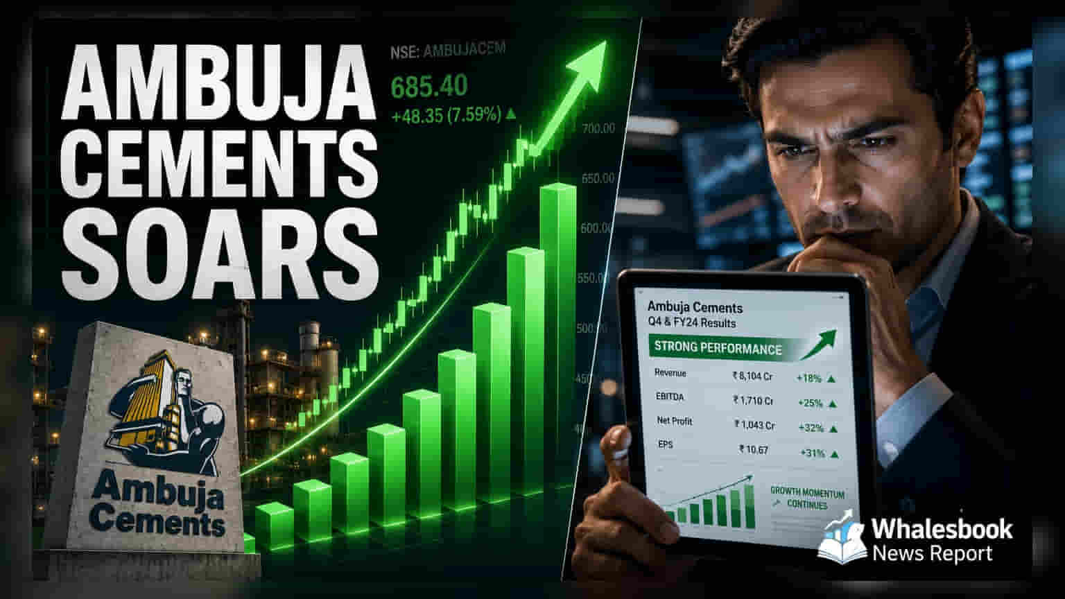 Ambuja Cements: ਬਰਨਸਟੇਨ ਨੇ ਦਿੱਤਾ 'Outperform' ਦਾ ਦਰਜਾ, ਸ਼ੇਅਰ 'ਚ ਆਈ **1.4%** ਤੇਜ਼ੀ
