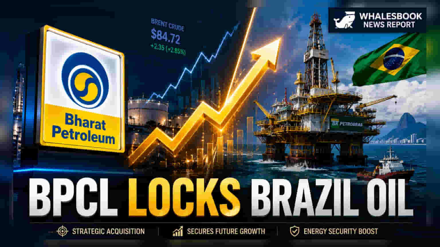 BPCL ची ब्राझीलमधील तेल क्षेत्रावर १००% मालकी: Videocon Energy Brazil Ltd. कडून उर्वरित हिस्सा खरेदी