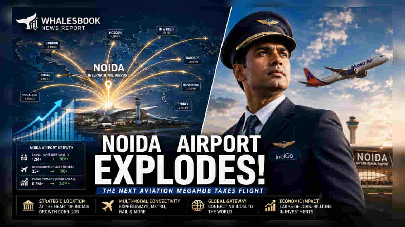 Noida Airport News: IndiGo અને Akasa Air દ્વારા નવા રૂટ્સની શરૂઆત, મુસાફરોને મળશે રાહત