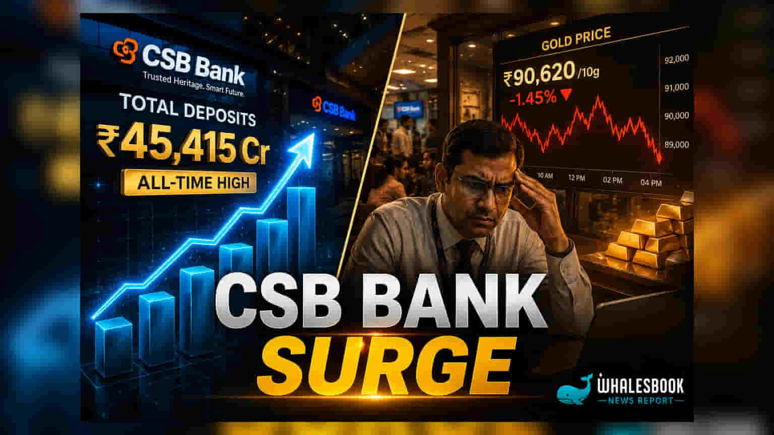 CSB Bank: ਜਮ੍ਹਾਂ ਰਾਸ਼ੀ 'ਚ **26%** ਦਾ ਵਾਧਾ, ਸੋਨੇ ਦੇ ਕਰਜ਼ਿਆਂ ਨੇ ਕੀਤੀ ਕਮਾਲ!