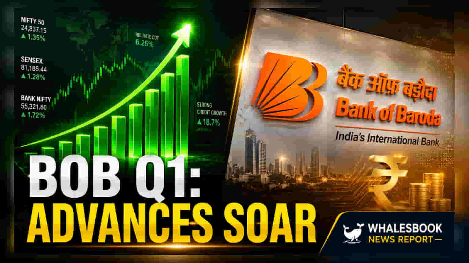 Bank of Baroda: முதல் காலாண்டில் கடன் வளர்ச்சி **17%** உயர்வு!