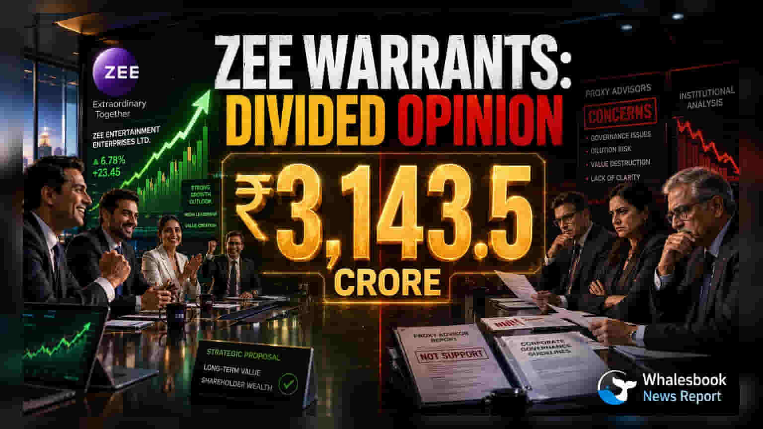 Zee Entertainment: ਪ੍ਰਮੋਟਰਾਂ ਲਈ ₹3,143 ਕਰੋੜ ਦੇ ਵਾਰੰਟ ਜਾਰੀ ਕਰਨ ਦਾ ਪ੍ਰਸਤਾਵ