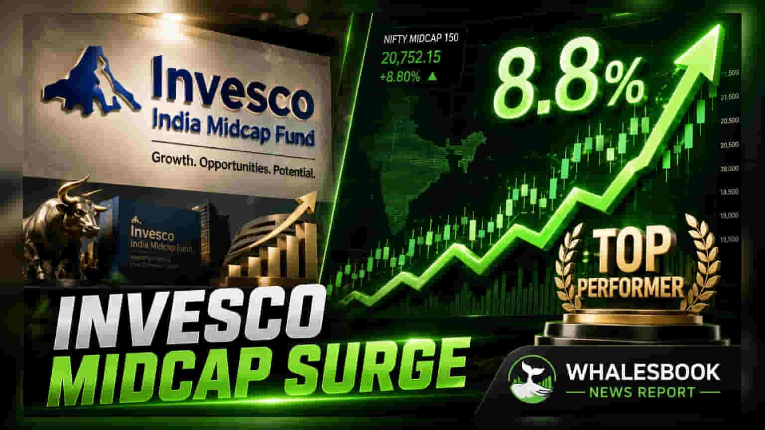 Invesco India Midcap Fund: એક મહિનામાં **8.8%** વળતર સાથે કેટેગરીમાં ટોચ પર