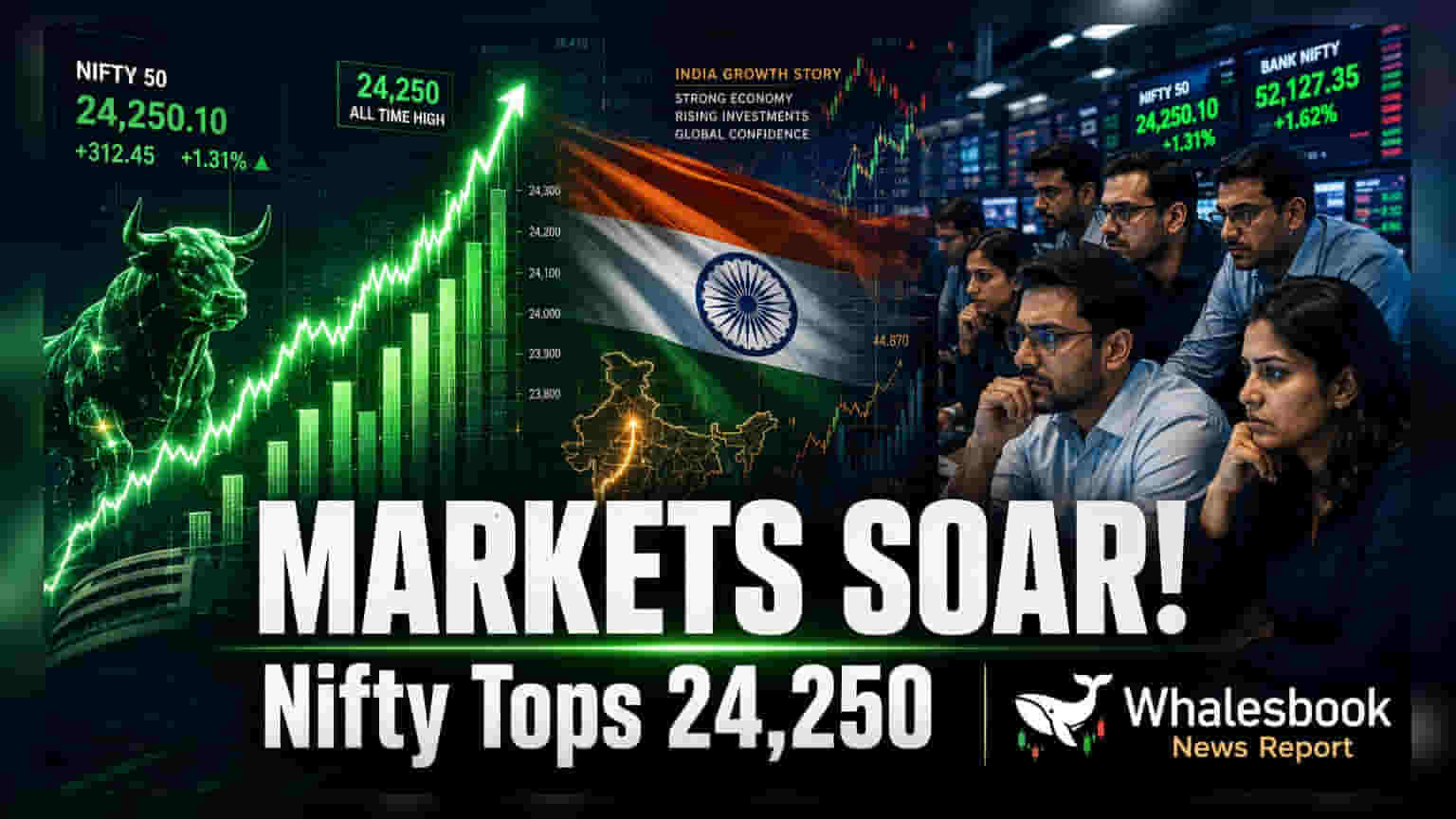 Nifty Tops 24,250 as IT and Realty Lead Market Rally