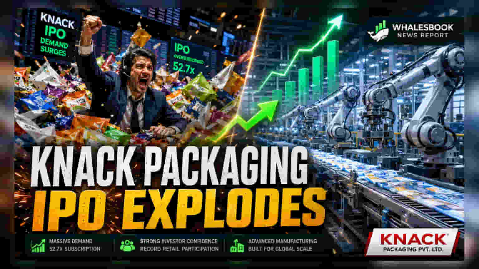 Knack Packaging IPO: निवेशकों का बंपर रिस्पॉन्स! 83 गुना से ज्यादा हुआ सब्सक्रिप्शन