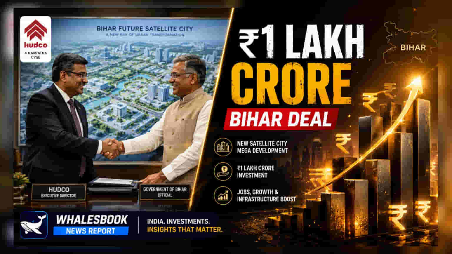 HUDCO Inks ₹1 Lakh Crore Funding Deal for Bihar Infrastructure