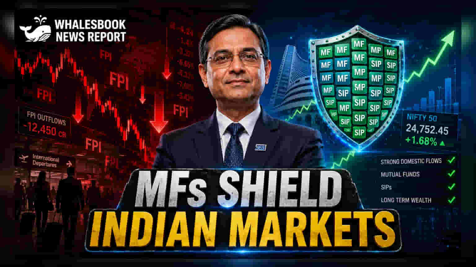 இந்திய சந்தைகளுக்கு உள்நாட்டு முதலீட்டாளர்கள் கவசம்! வெளிநாட்டு முதலீடுகள் வெளியேற்றம்.