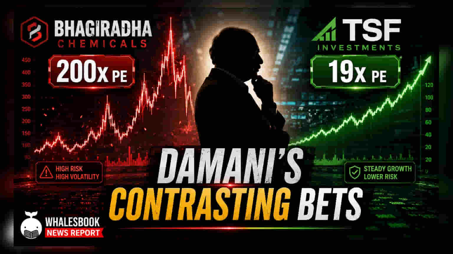 Bhagiradha Chemicals at 200x PE vs. TSF Investments at 19x