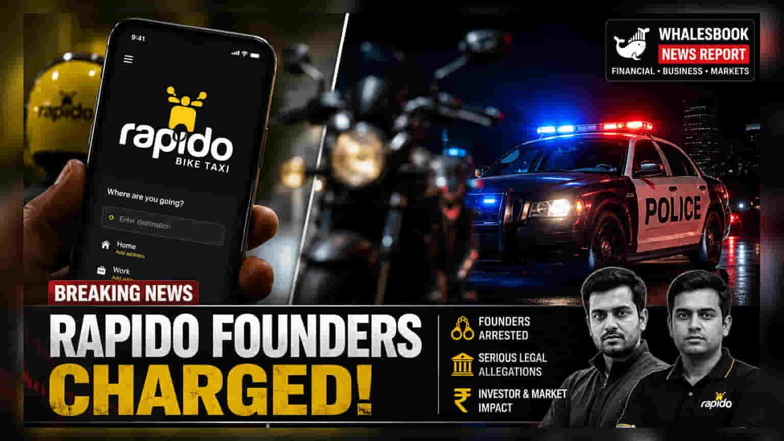 Rapido Founders Booked: नागपुरात Rapido चालवण्यावर पोलीस कारवाई