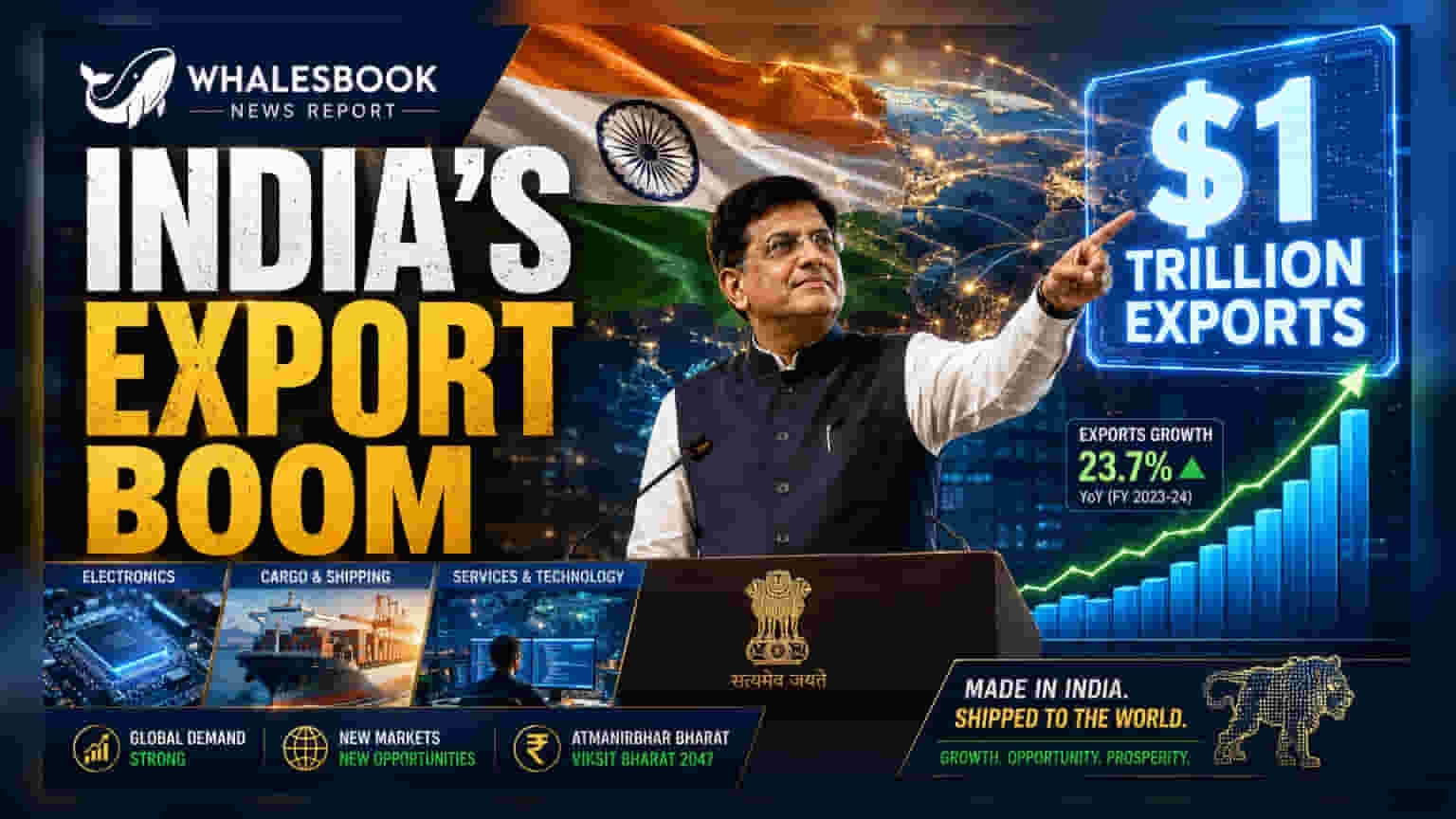 India Targets $1 Trillion Exports by FY2027: Key Growth Drivers