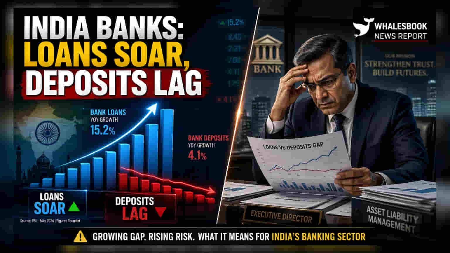 Indian Banks Share Price: बँकांसमोर कर्जाचे संकट! ठेवींपेक्षा कर्जाची वाढ जास्त, काय होणार परिणाम?