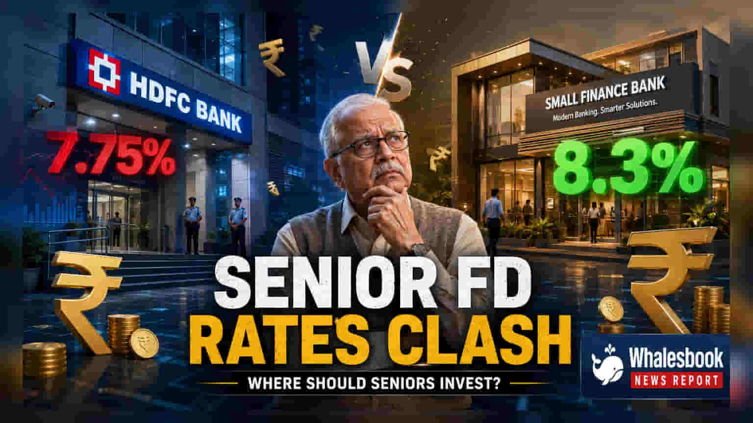 Senior FD Rates: Small Finance Banks Lead at 8.3% vs Private Banks