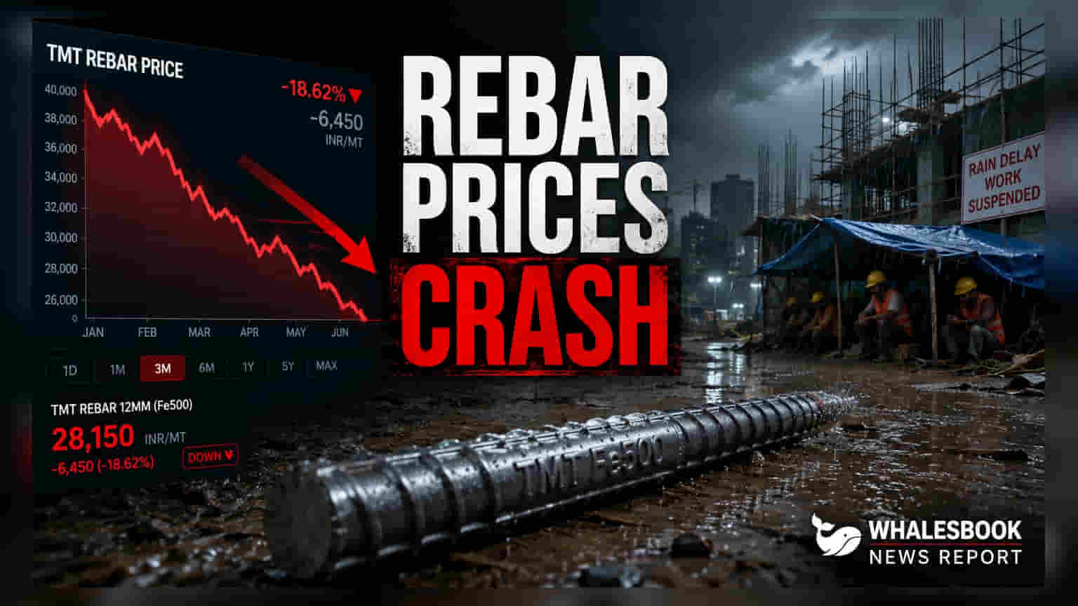 TMT Rebar Prices Hit 6-Month Low at ₹50,000 Per Tonne