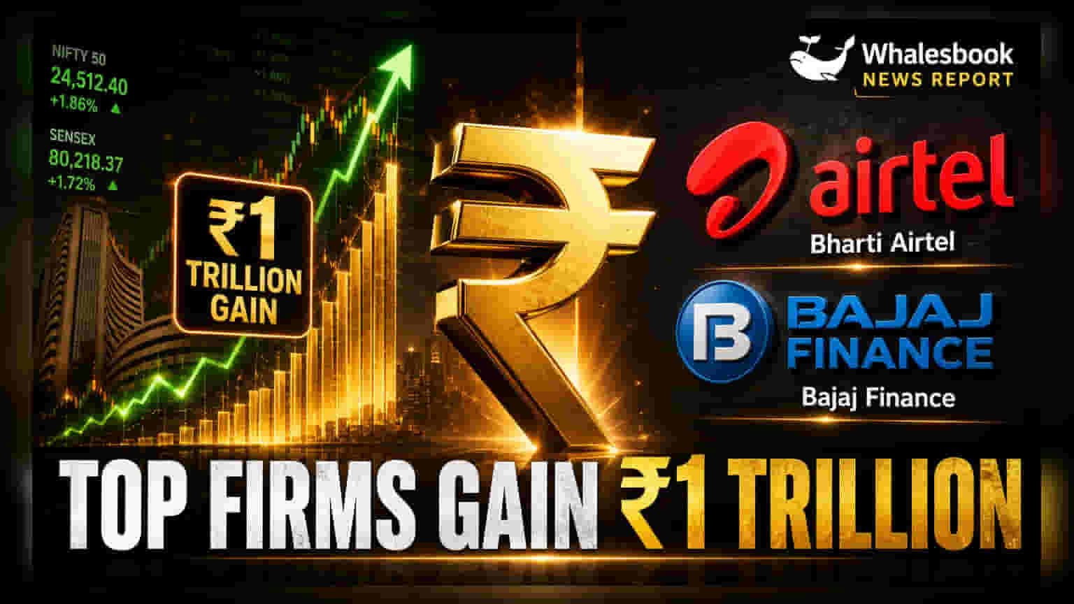 Bharti Airtel, Bajaj Finance નો કમાલ! ₹1 લાખ કરોડ વધ્યો માર્કેટ કેપ