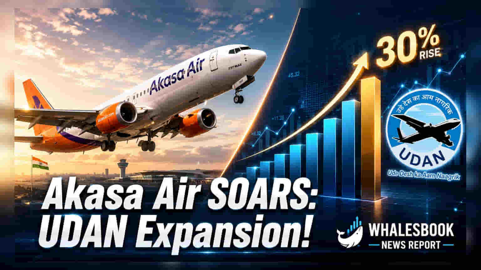 Akasa Air Targets 30% Capacity Growth as It Explores UDAN Routes