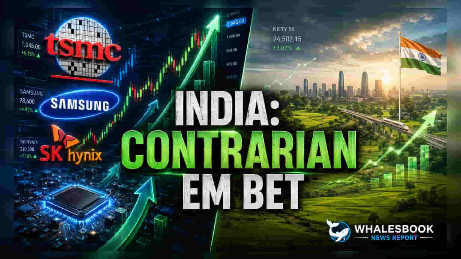 MSCI EM Index Gains Driven by Chip Stocks, India Trades at Discount