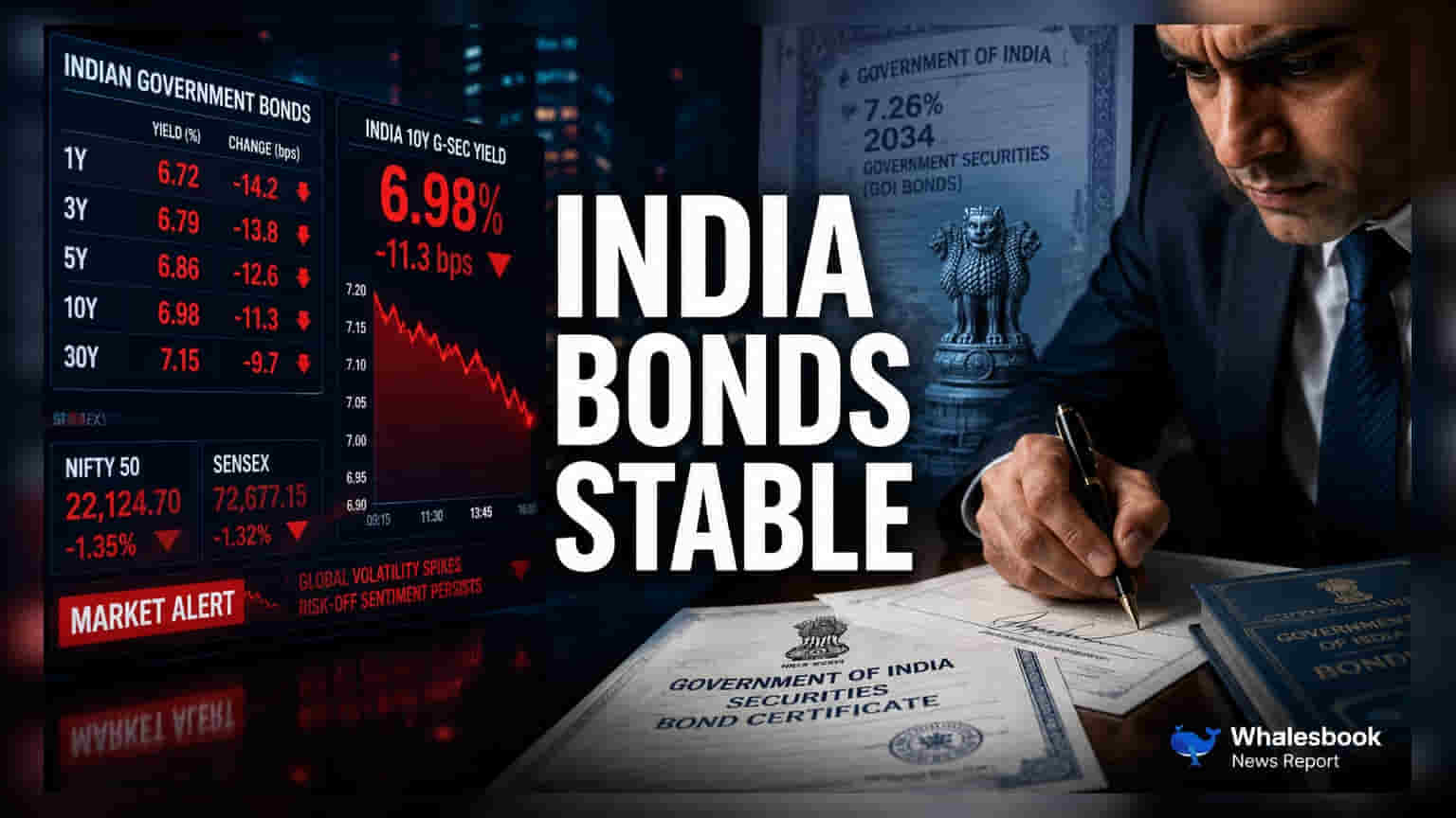 Indian Bonds Steady: विदेशी निवेश से सहारा, अब Fed मिनट्स का इंतज़ार
