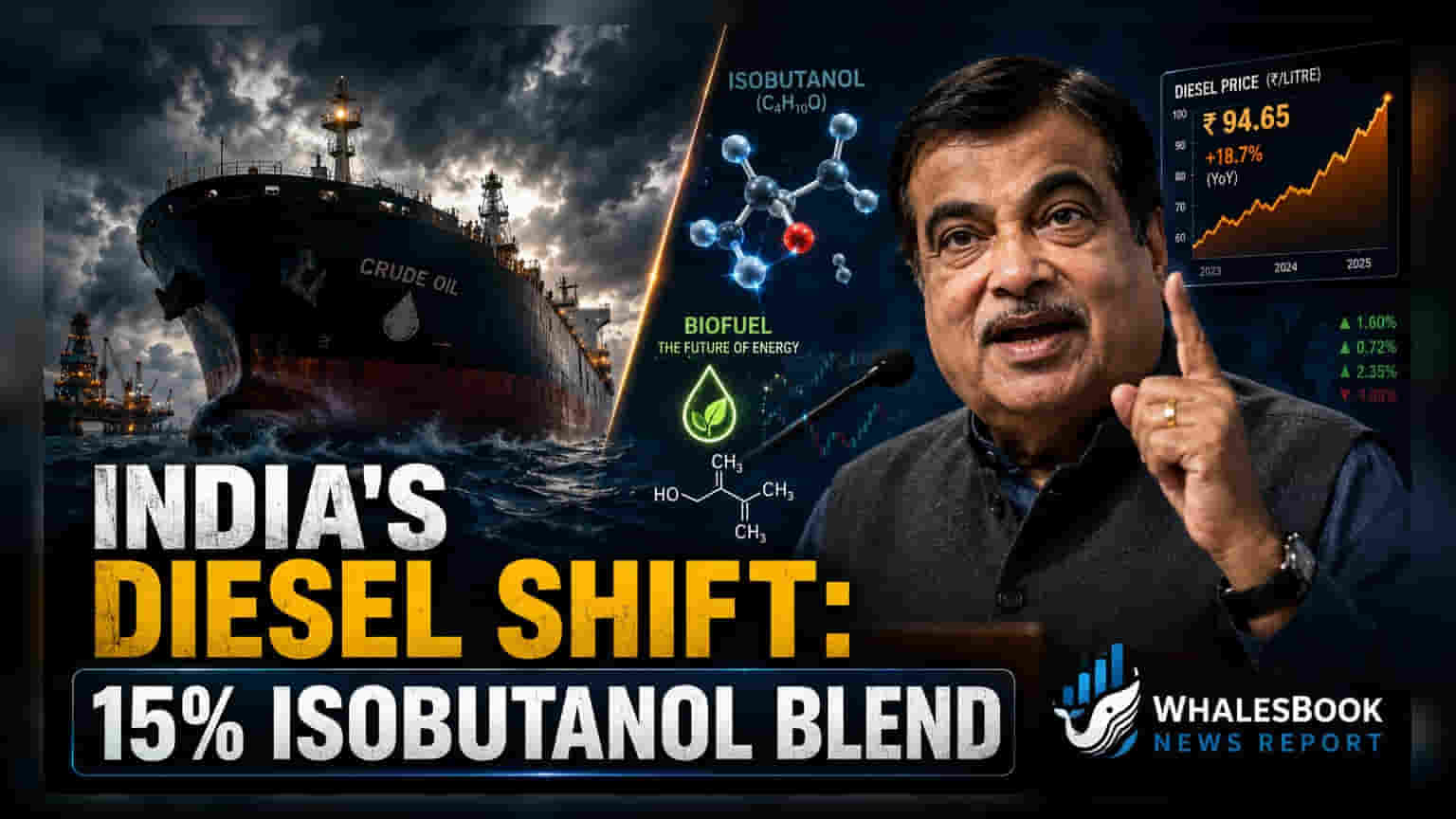 India Eyes 15% Isobutanol-Diesel Blend to Cut Oil Imports