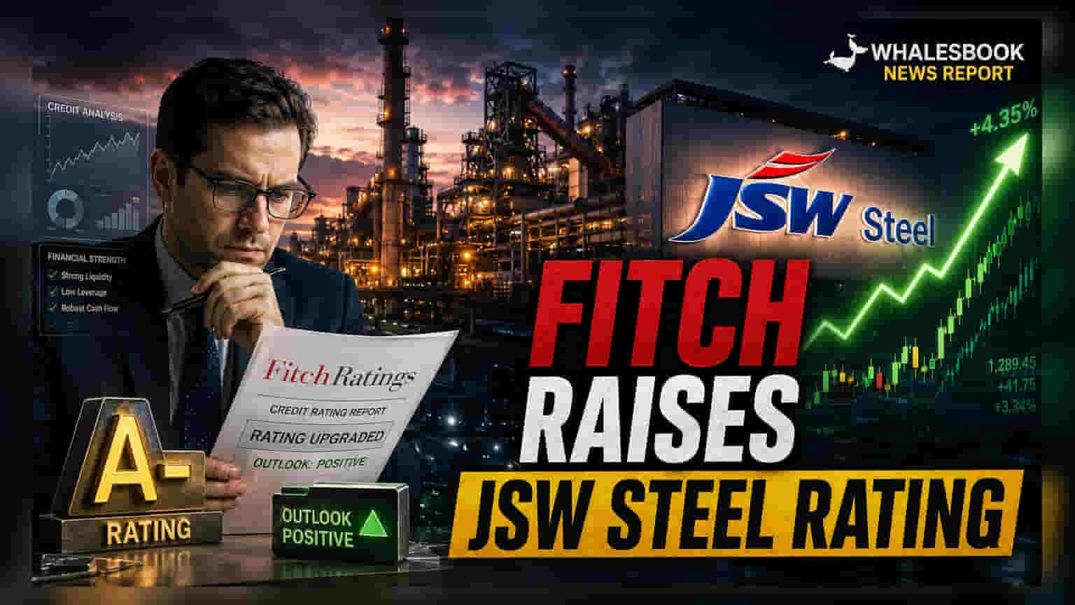 JSW Steel Rating Upgrade: ફિચ (Fitch) એ JSW સ્ટીલને BB+ રેટિંગ આપ્યું, કંપનીની નાણાકીય સ્થિતિ મજબૂત