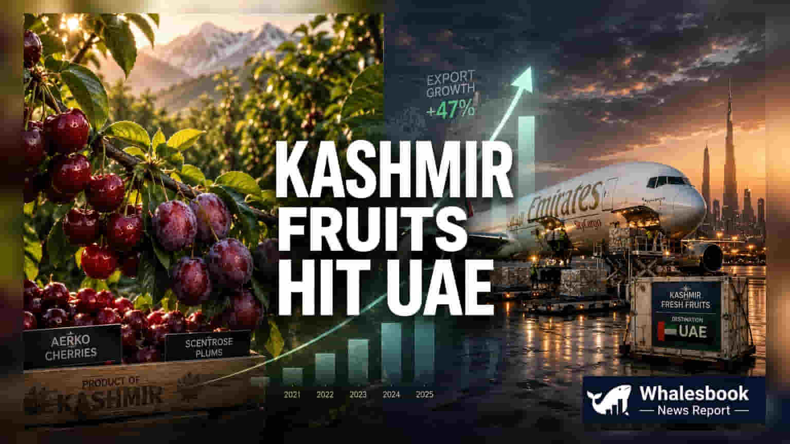Kashmir Exports First Batch Of Premium Cherries To UAE